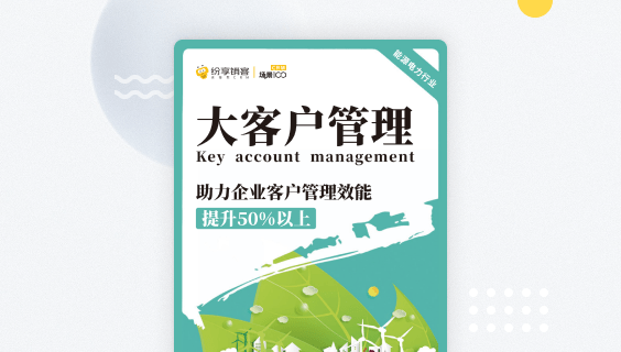 能源电力企业大客户治明确决计划