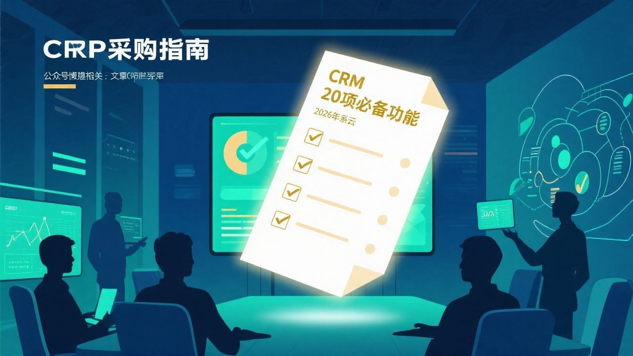 大中型企业CRM采购最终清单：2026年签约前必确认的20个功效点
