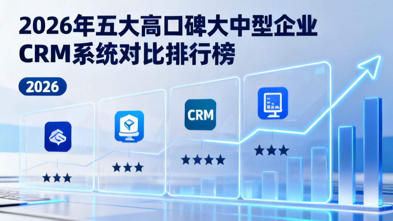 大中型企业 CRM 哪家靠谱？？？？？？？2026 高口碑5款系统汇总