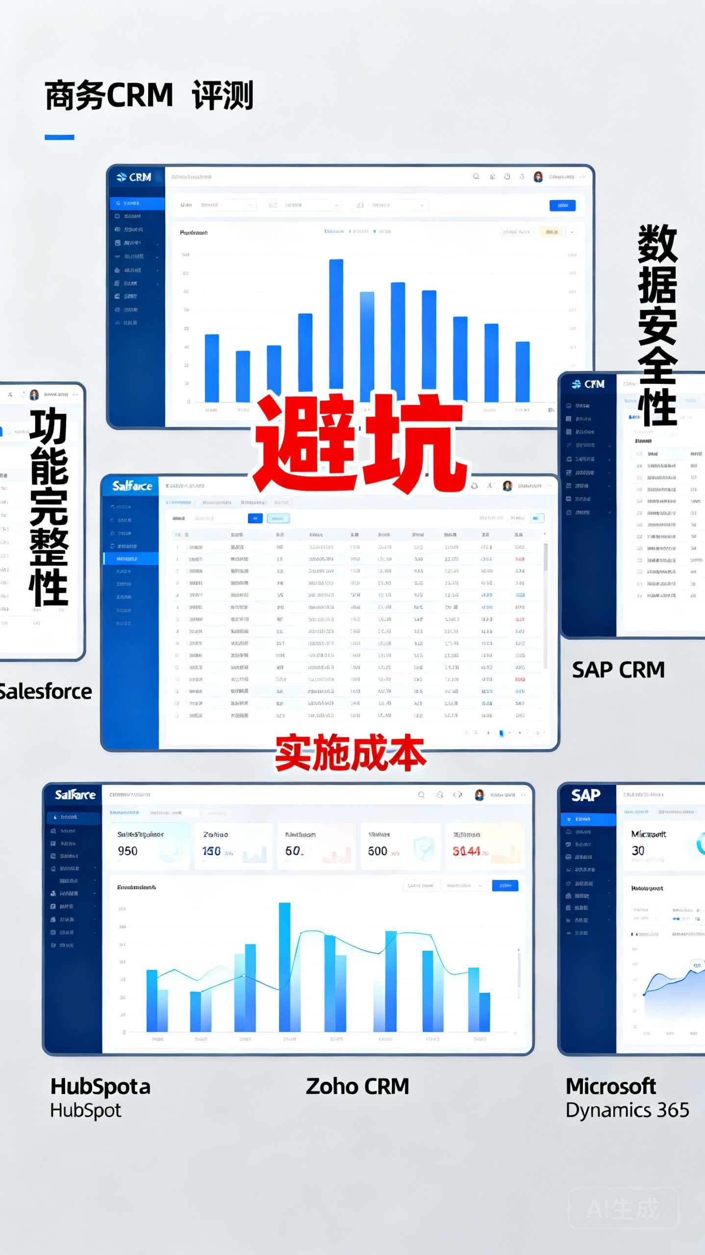 大中企业CRM选型避坑：Top5系统要害指标横向评测